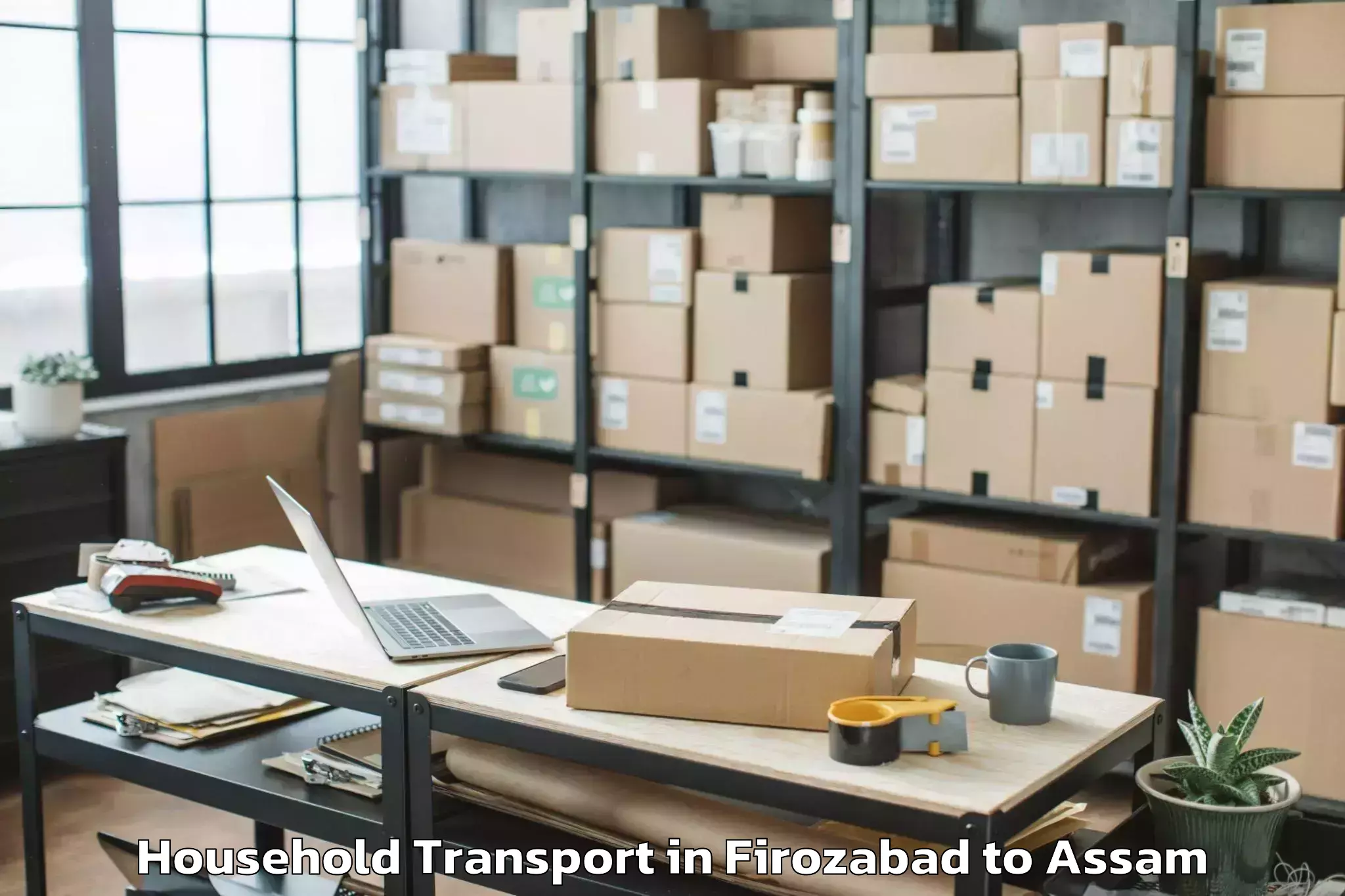 Hassle-Free Firozabad to Dibrugarh Household Transport